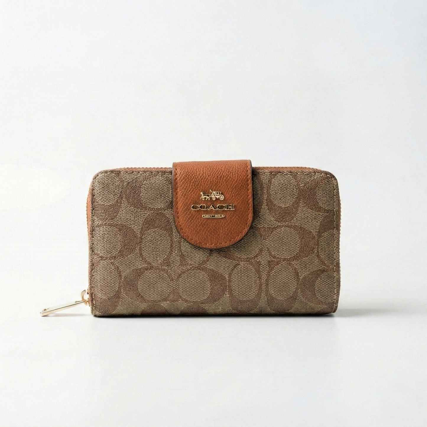 Portefeuille coach marron