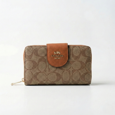 Portefeuille coach marron