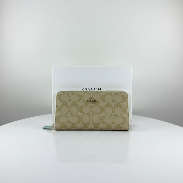 Port monnaie COACH grand beige