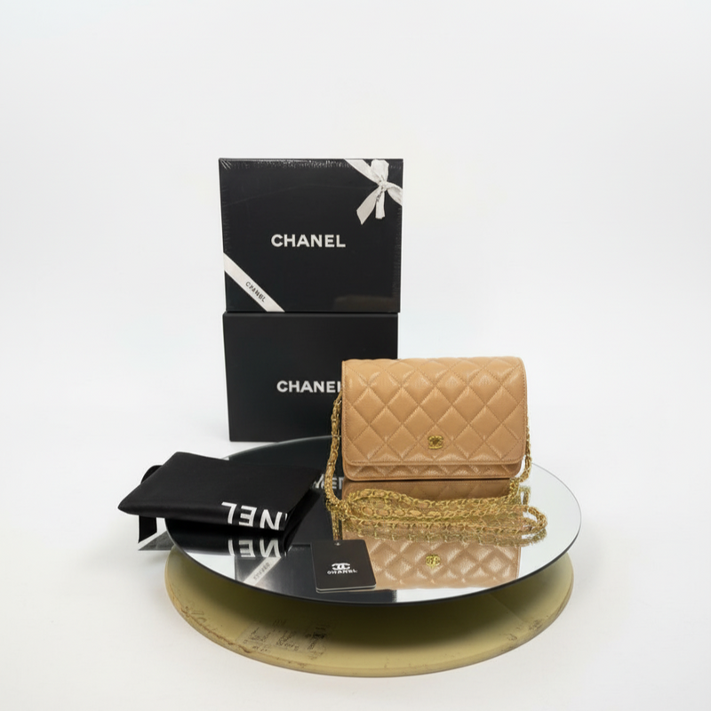 Sac CHANEL CUIR beige