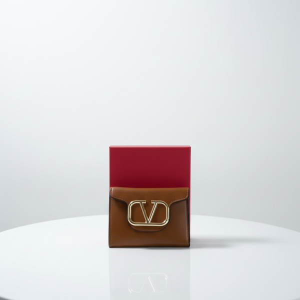 Port monnaie Valentino marron