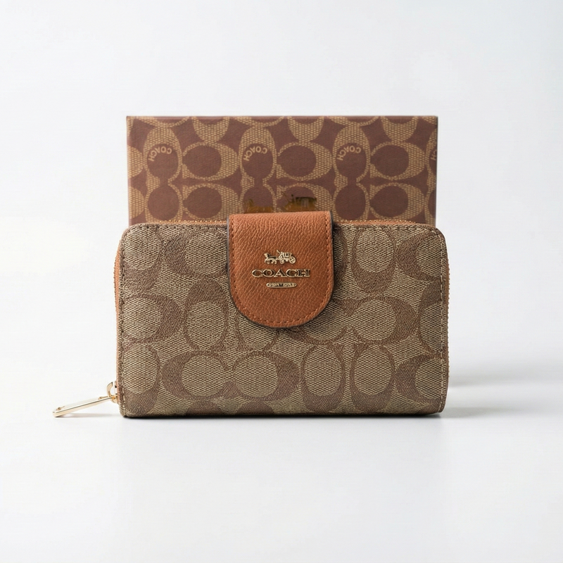 Port monnaie COACH marron