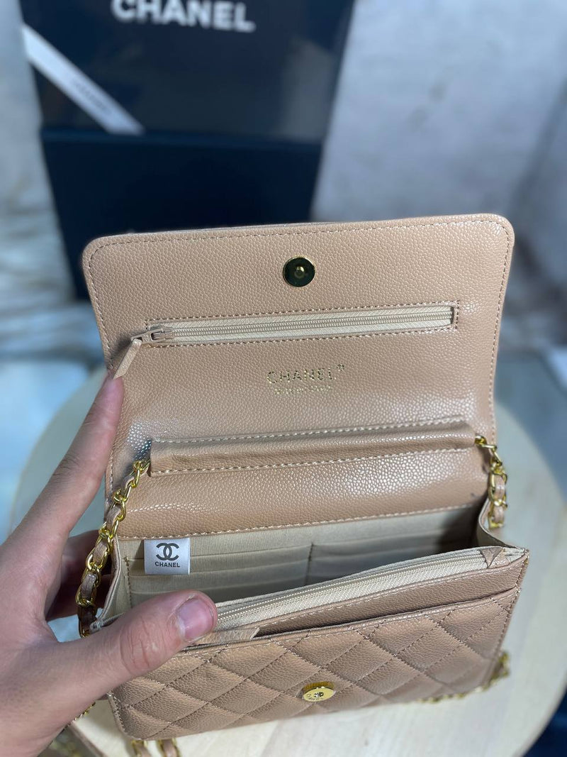 Sac CHANEL CUIR beige