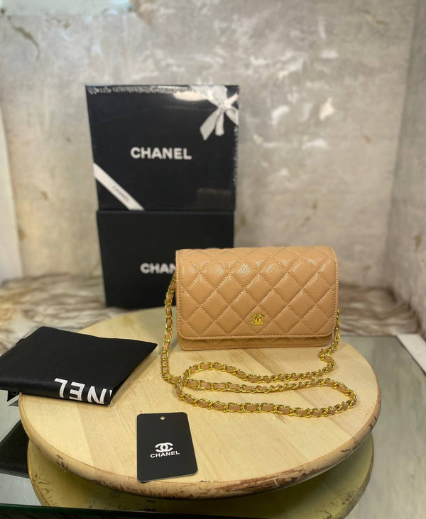 Sac CHANEL CUIR beige